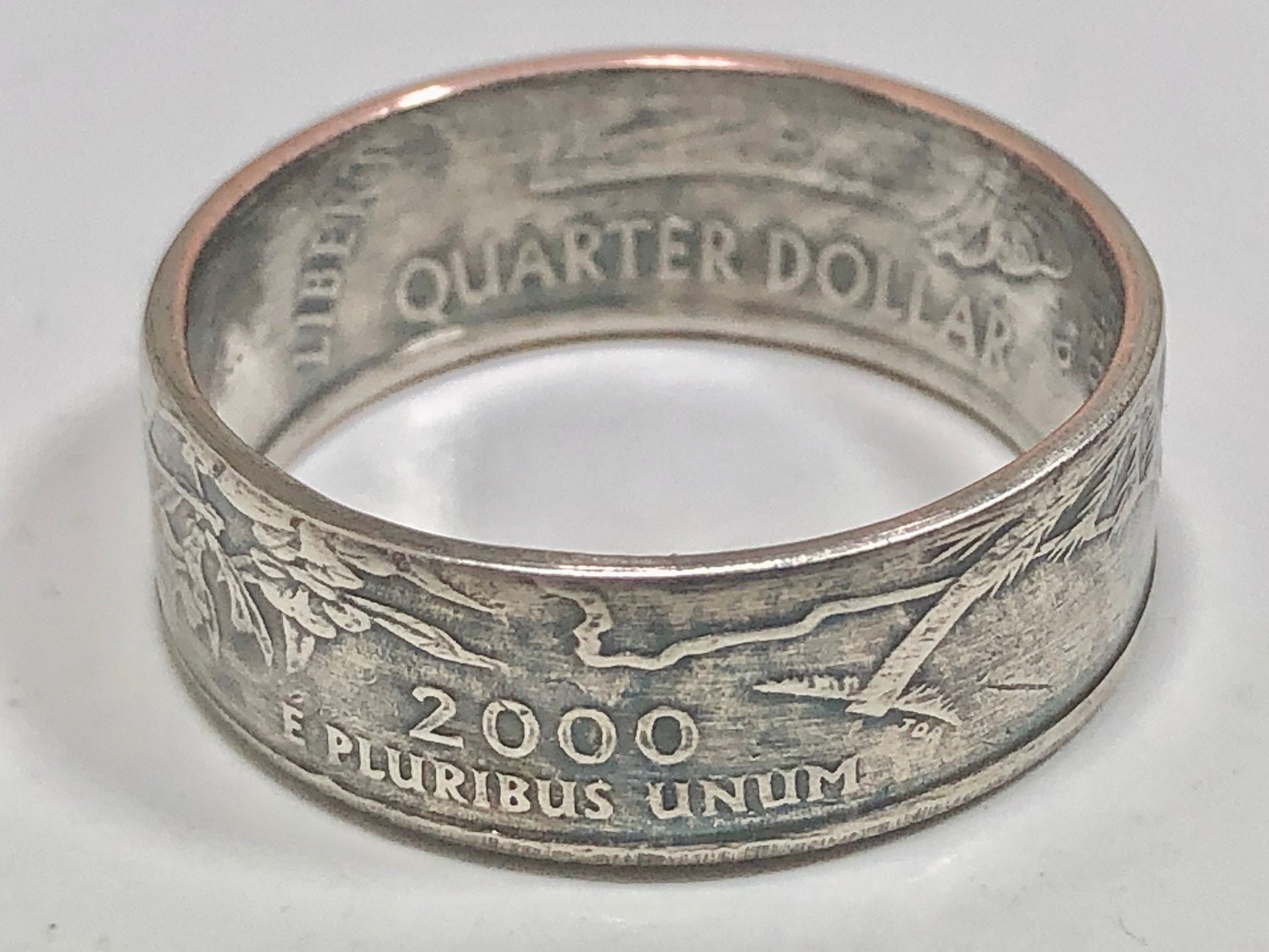 South Carolina Ring State Quarter Coin Ring - Hand Made