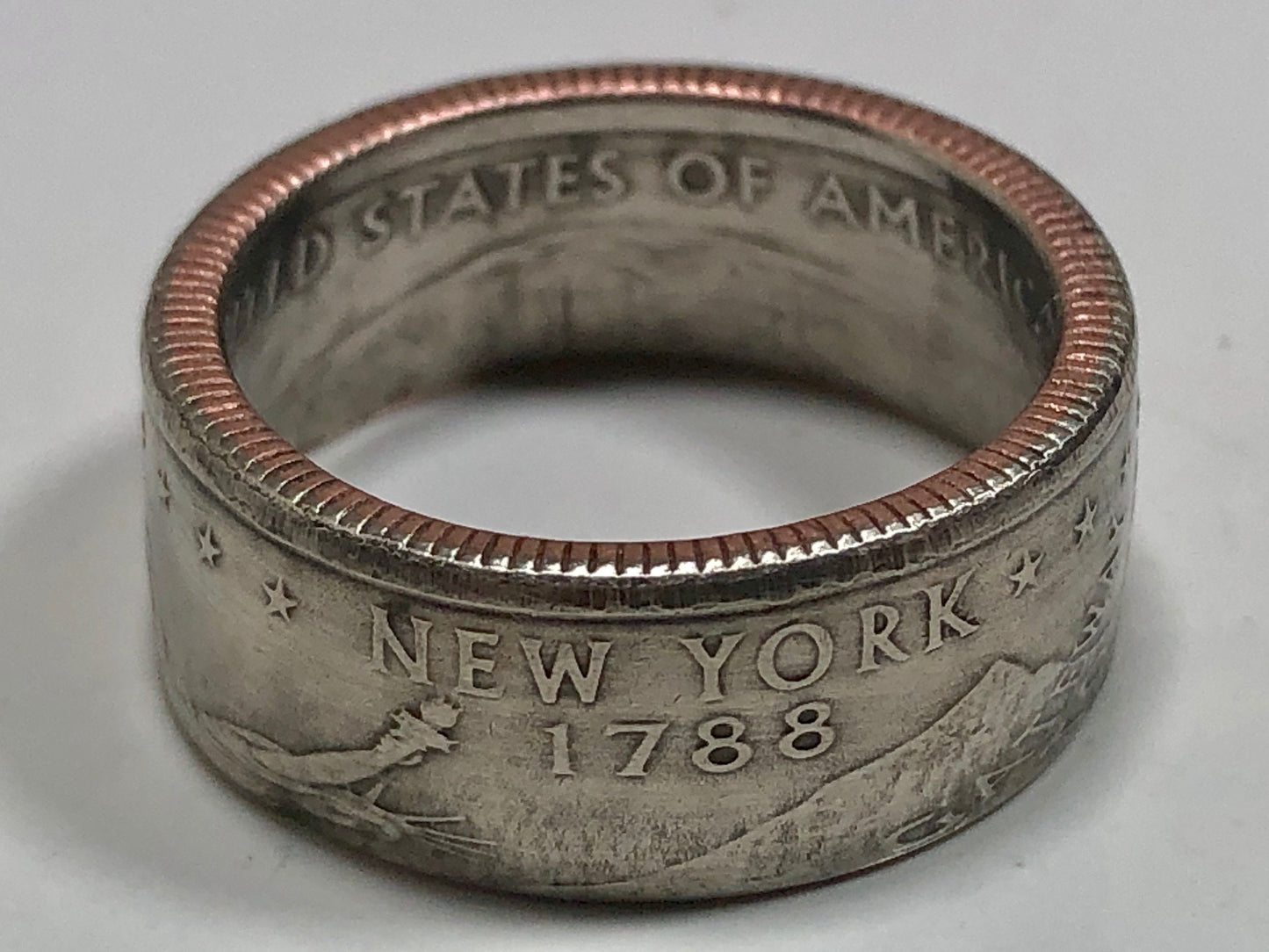 New York Ring State Quarter Coin Ring Hand Made