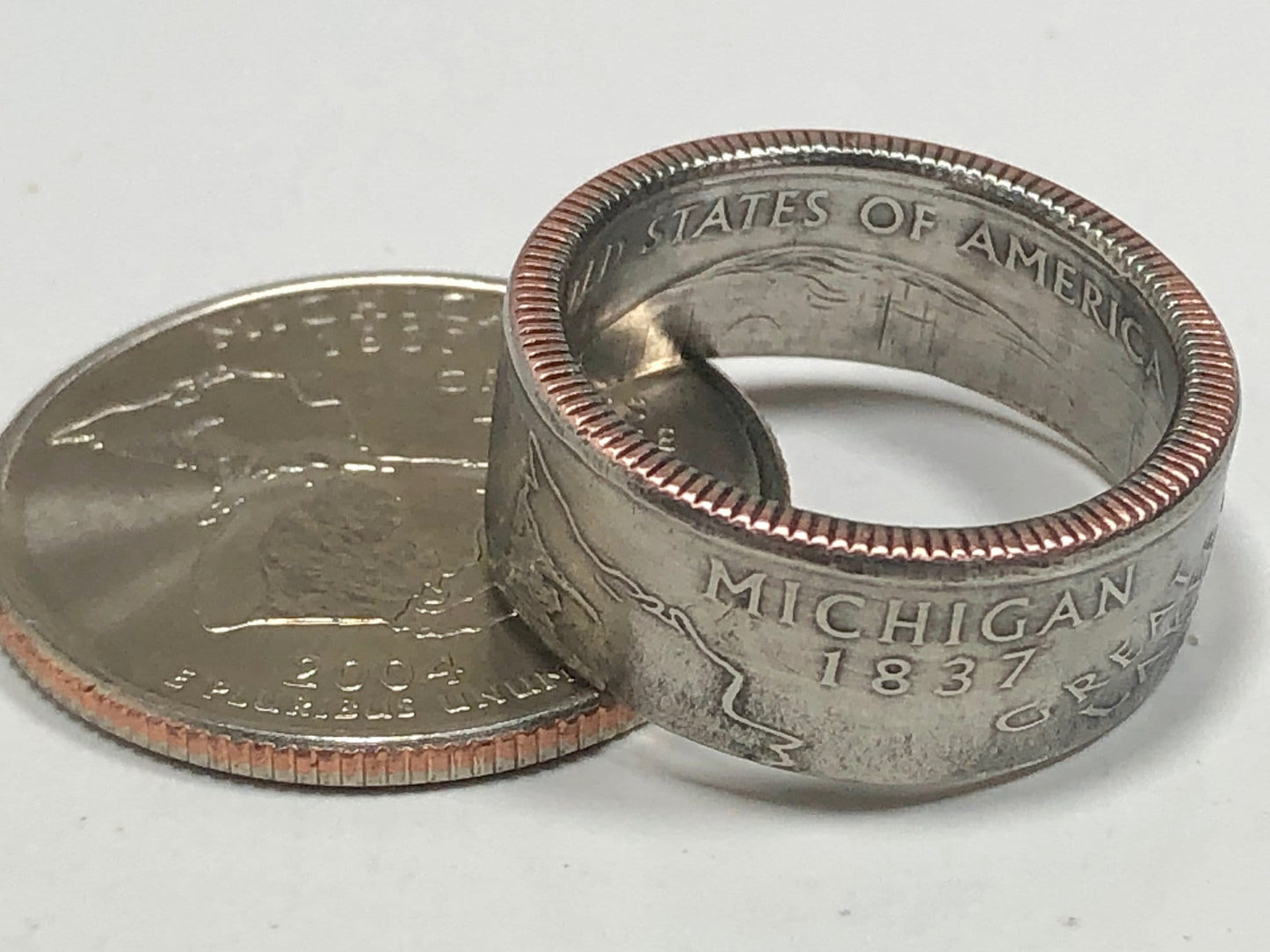 Michigan Ring State Quarter Coin Ring Hand Made