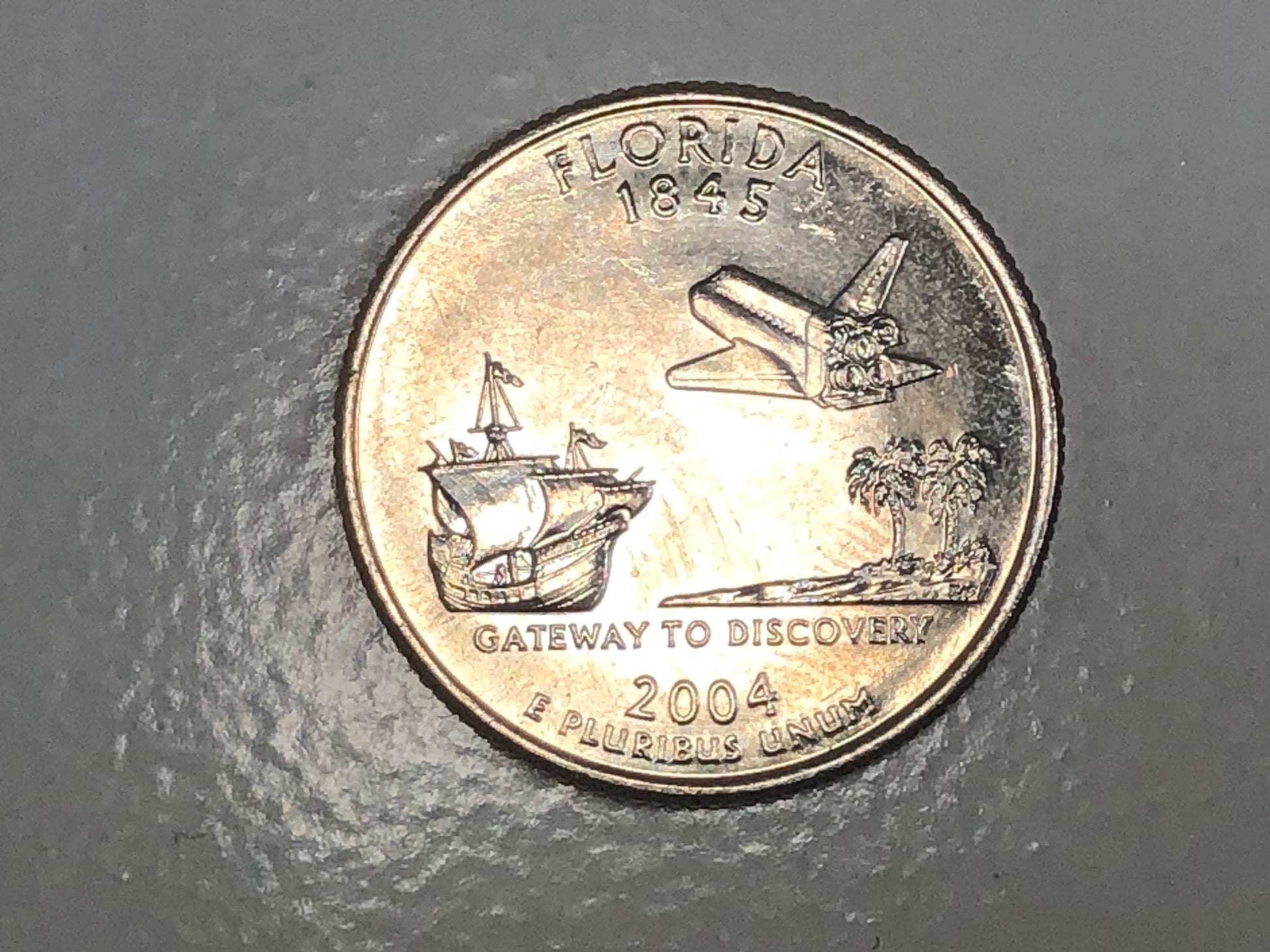 Florida Ring State Quarter Coin Ring Hand Made