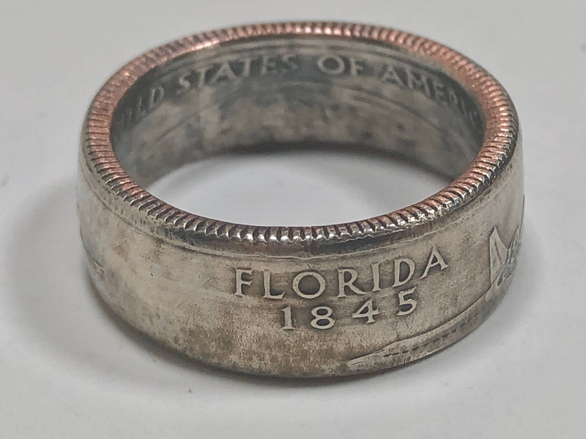 Florida Ring State Quarter Coin Ring Hand Made