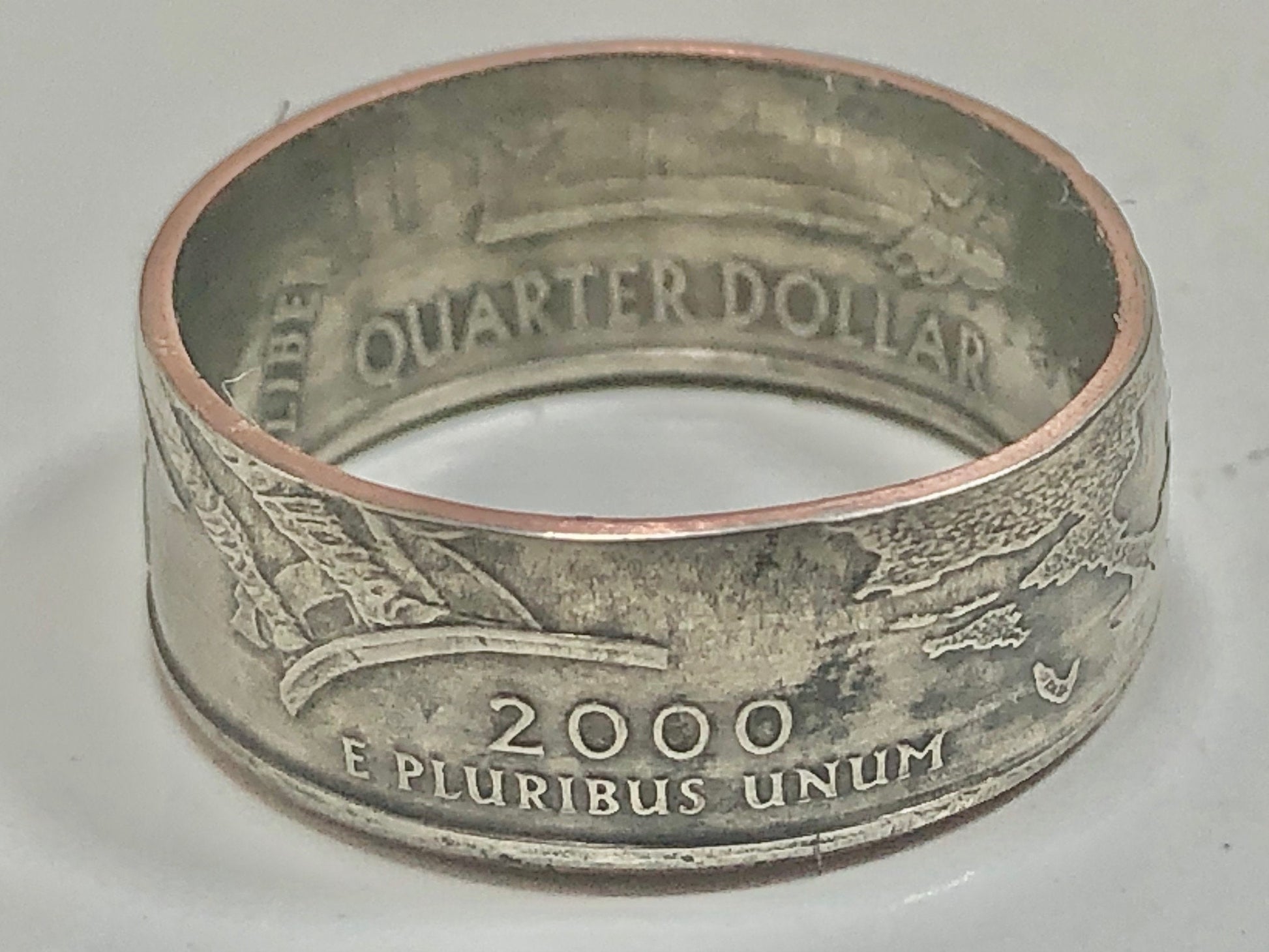 Massachusetts Ring State Quarter Coin Ring Hand Made