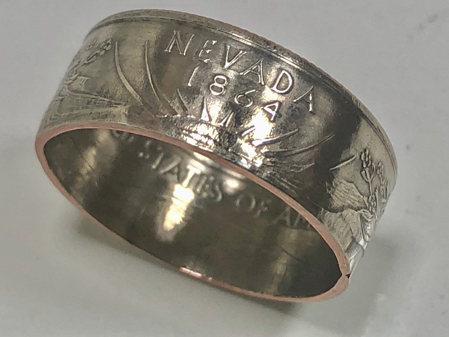 Nevada Ring State Quarter Coin Ring Hand Made