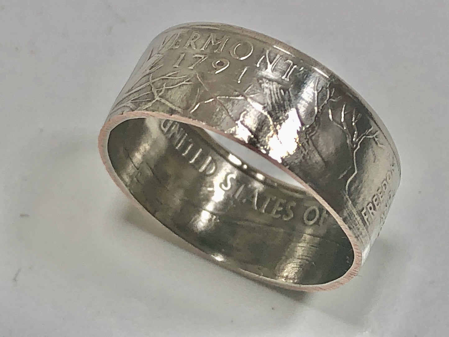 Vermont Ring State Quarter Coin Ring