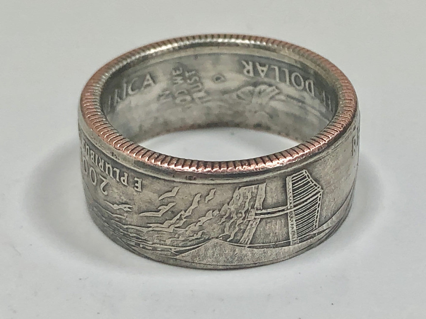 Rhode Island Ring State Quarter Coin Ring Hand Made