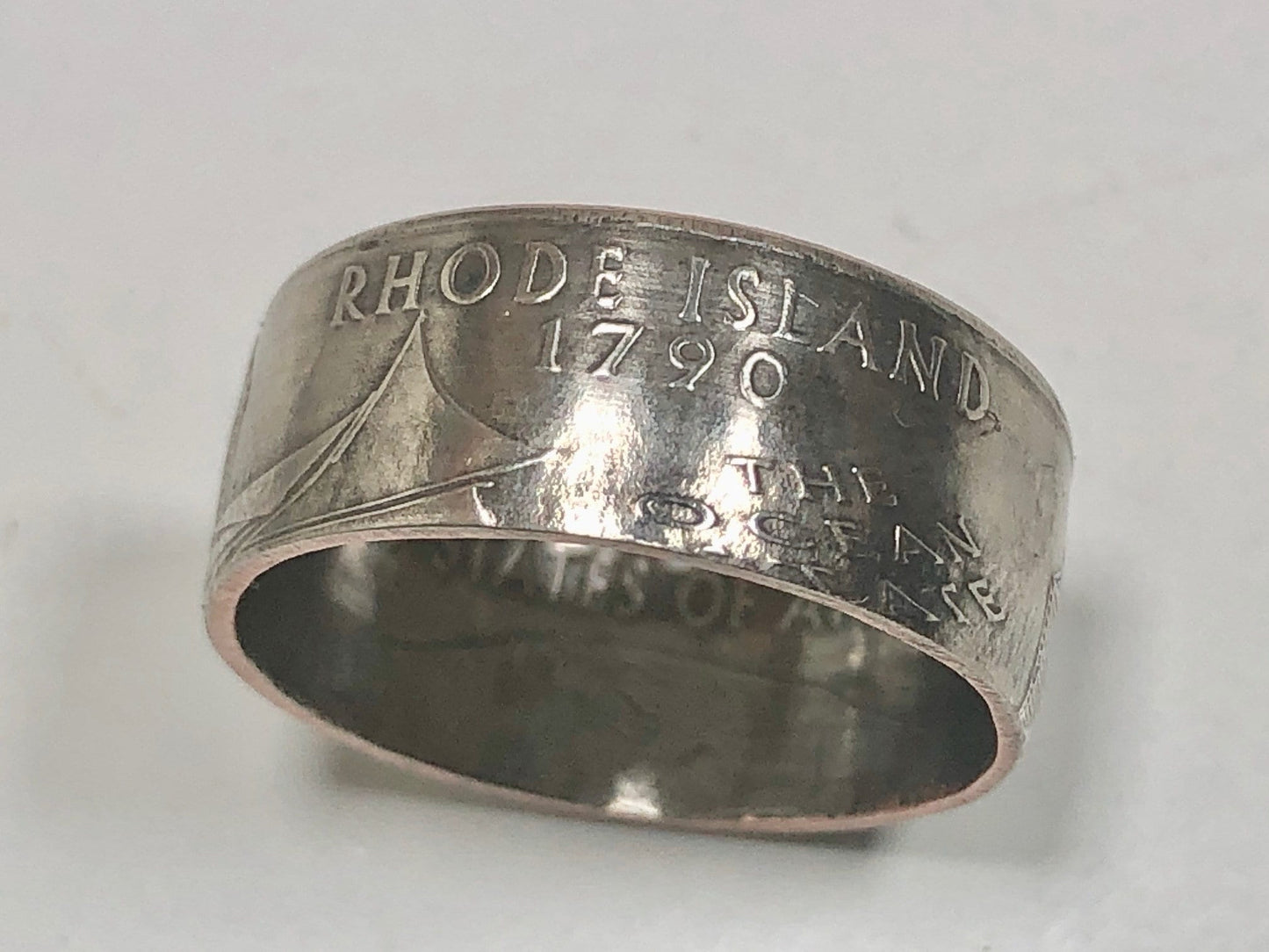 Rhode Island Ring State Quarter Coin Ring Hand Made