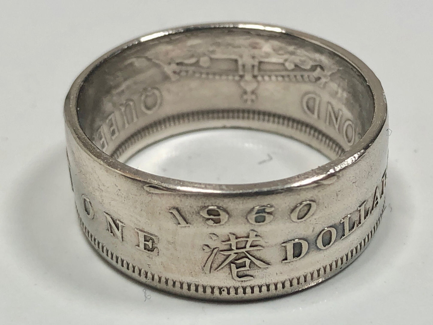 Hong Kong Coin Ring One Dollar China Handmade Personal Jewelry Ring Gift For Friend Coin Ring Gift For Him Her World Coin Collector