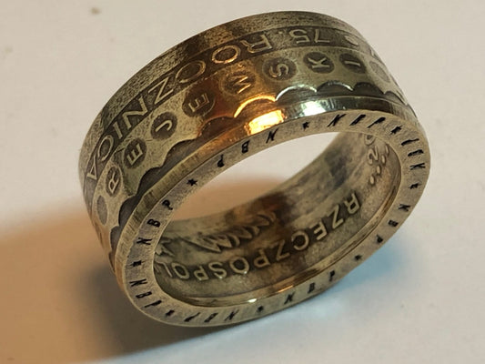 Poland Coin Ring Breaking Enigma Codes Polish Handmade Personal Jewelry Ring Gift For Friend Coin Ring Gift For Him Her World Coin Collector