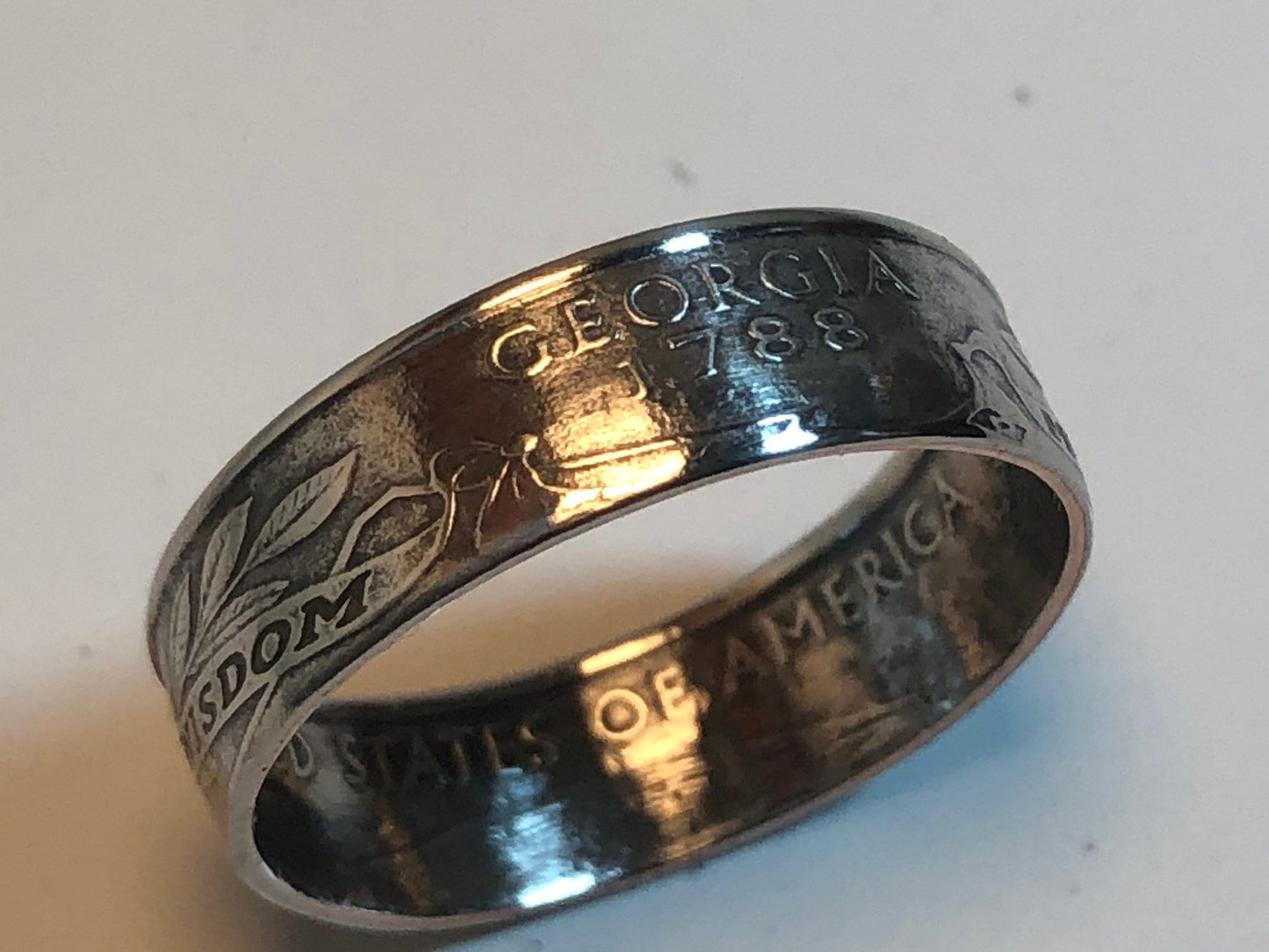 Georgia Ring State Quarter Coin Ring Hand Made