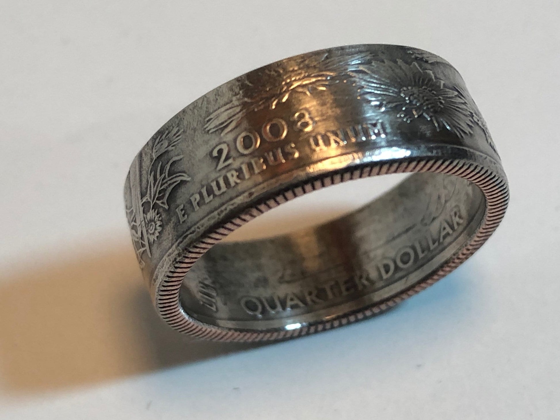 Oklahoma Ring State Quarter Coin Ring Hand Made