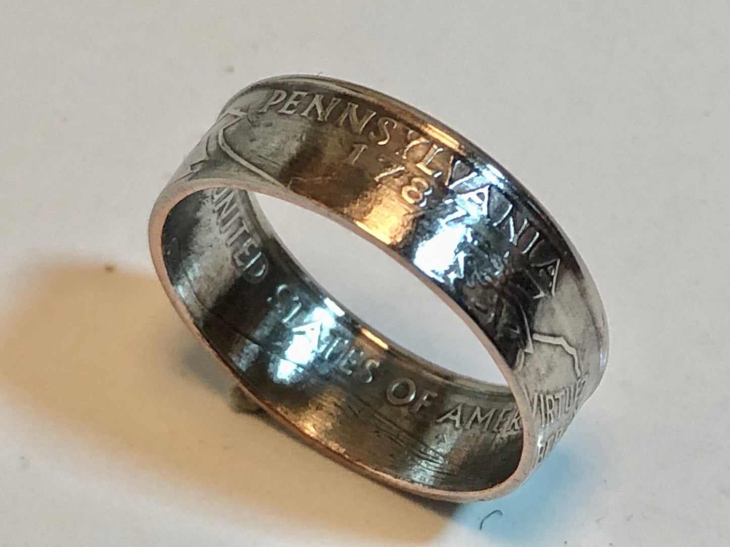 Pennsylvania Ring State Quarter Coin Ring - Hand Made