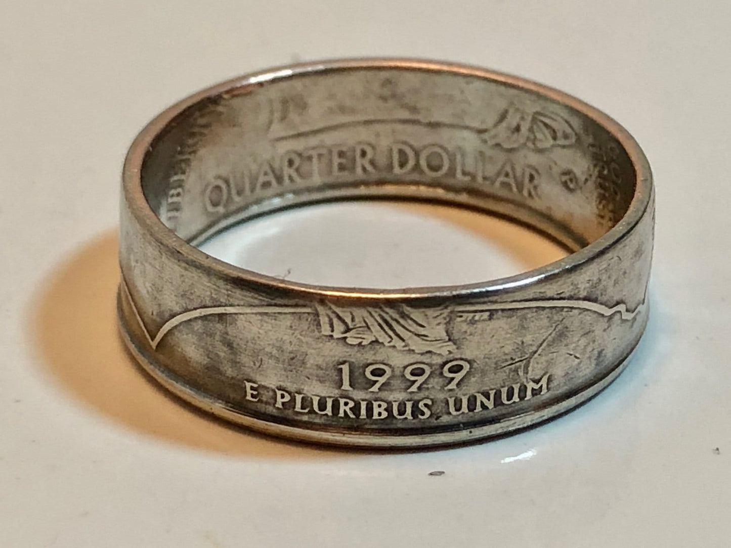 Pennsylvania Ring State Quarter Coin Ring - Hand Made