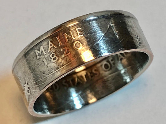 Maine Ring State Quarter Coin Ring Hand Made