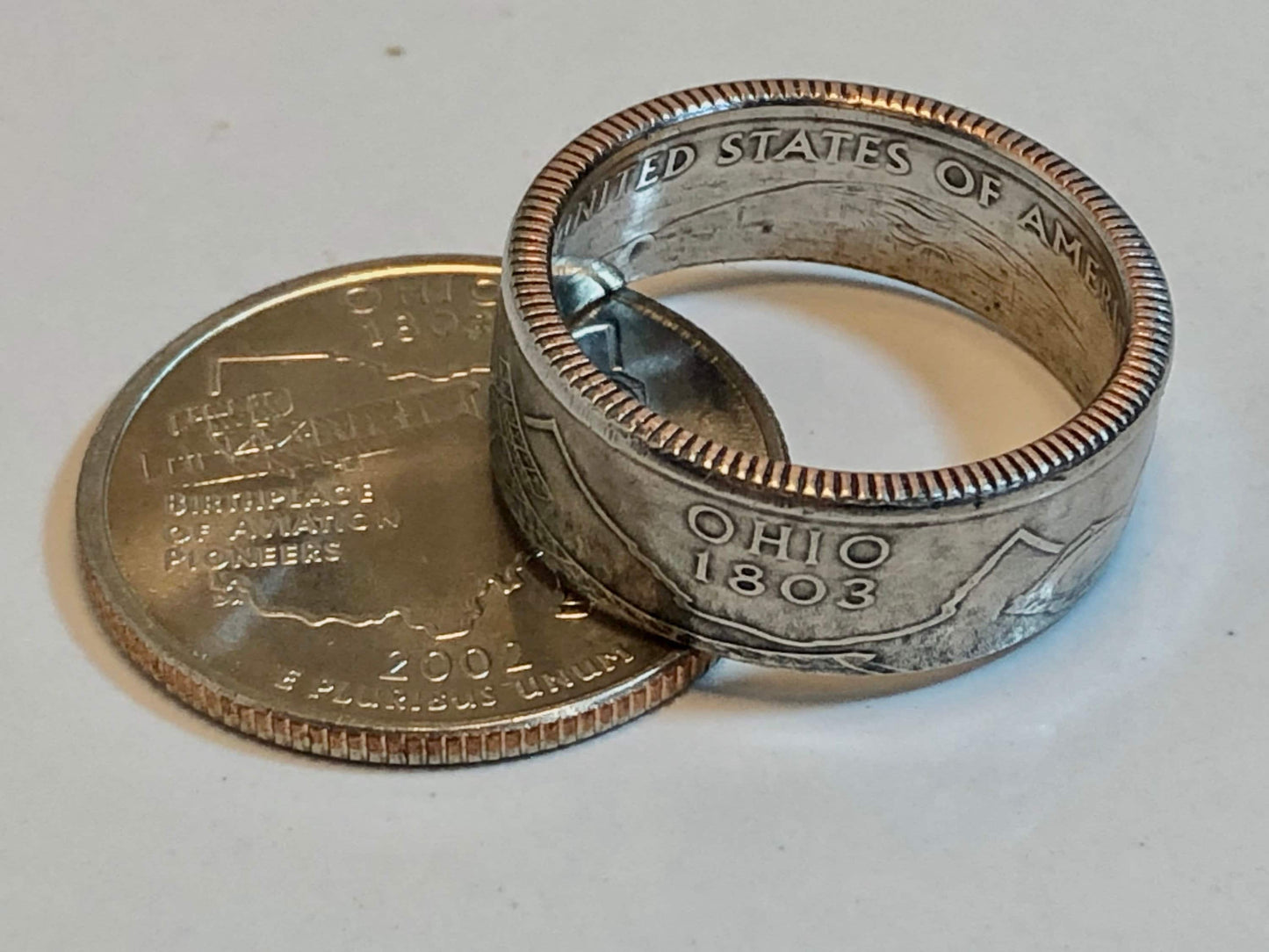 Ohio Ring State Quarter Coin Ring Hand Made