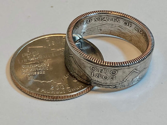 Ohio Ring State Quarter Coin Ring Hand Made