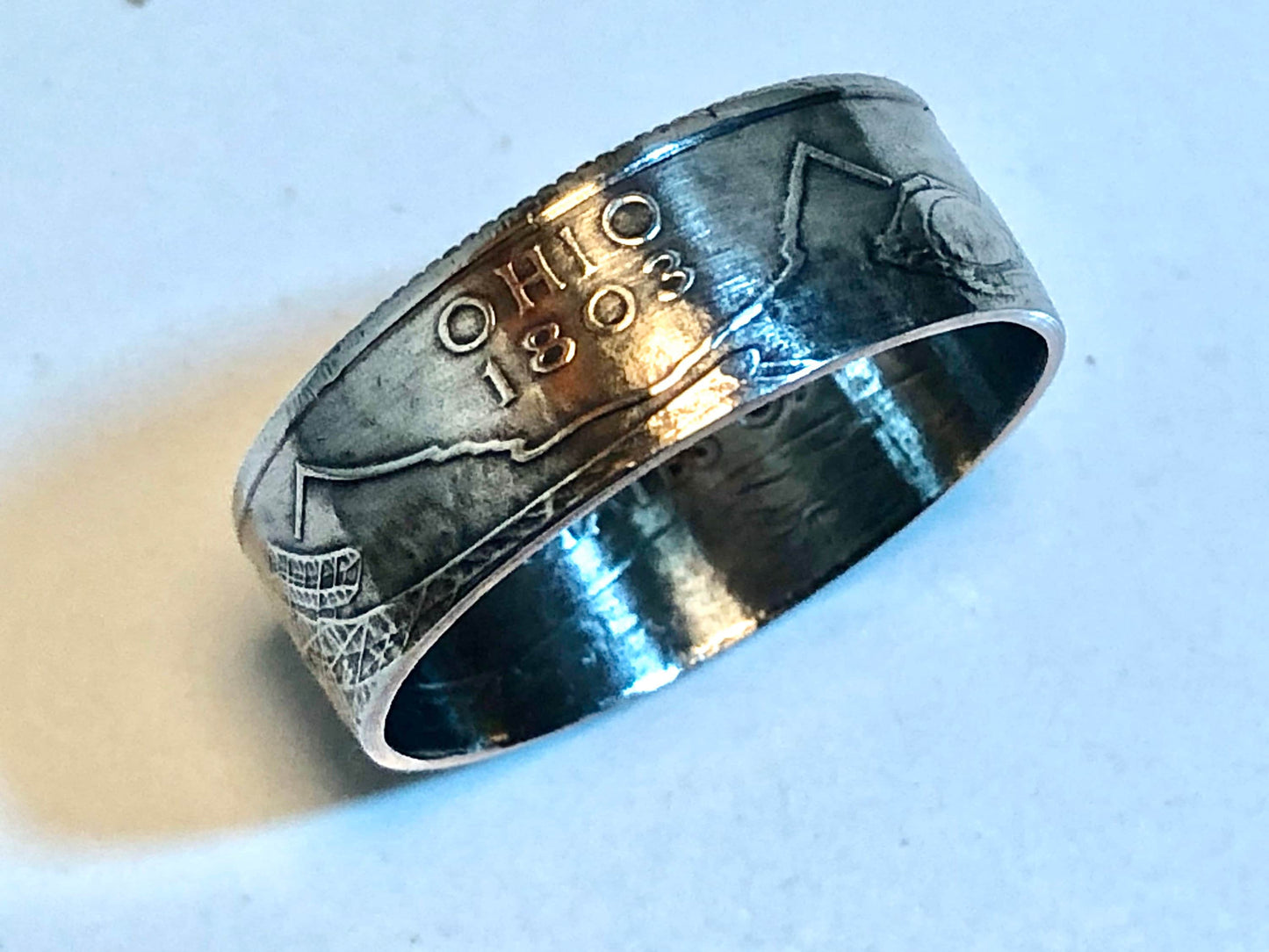 Ohio Ring State Quarter Coin Ring Hand Made