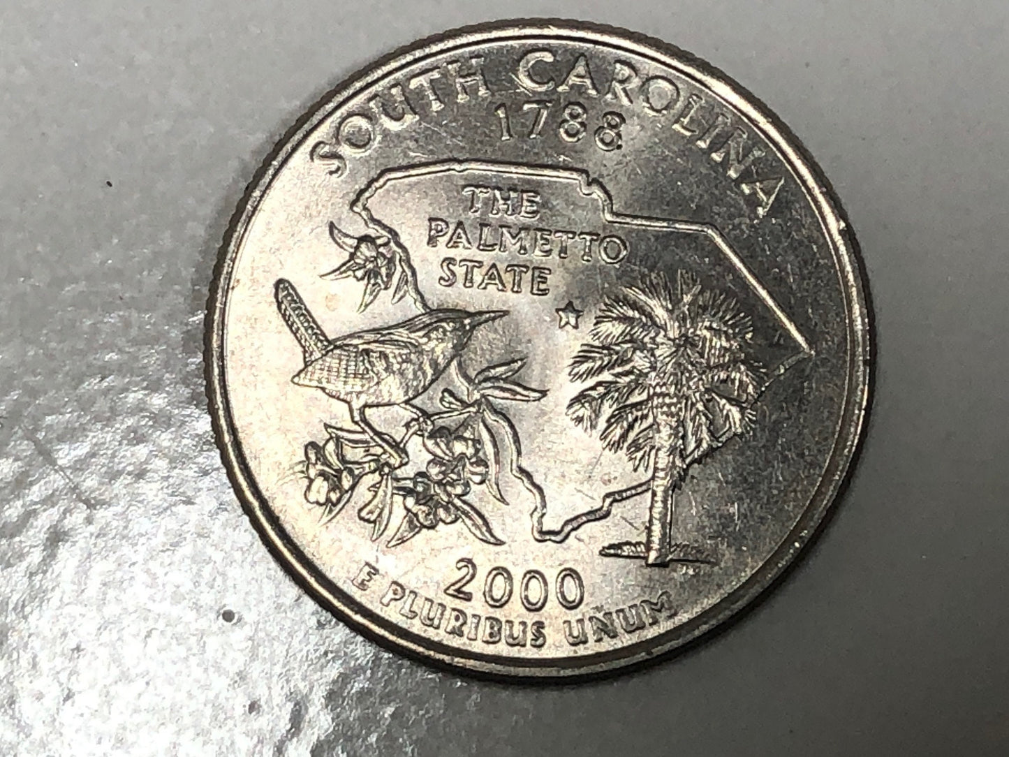 South Carolina Ring State Quarter Coin Ring - Hand Made