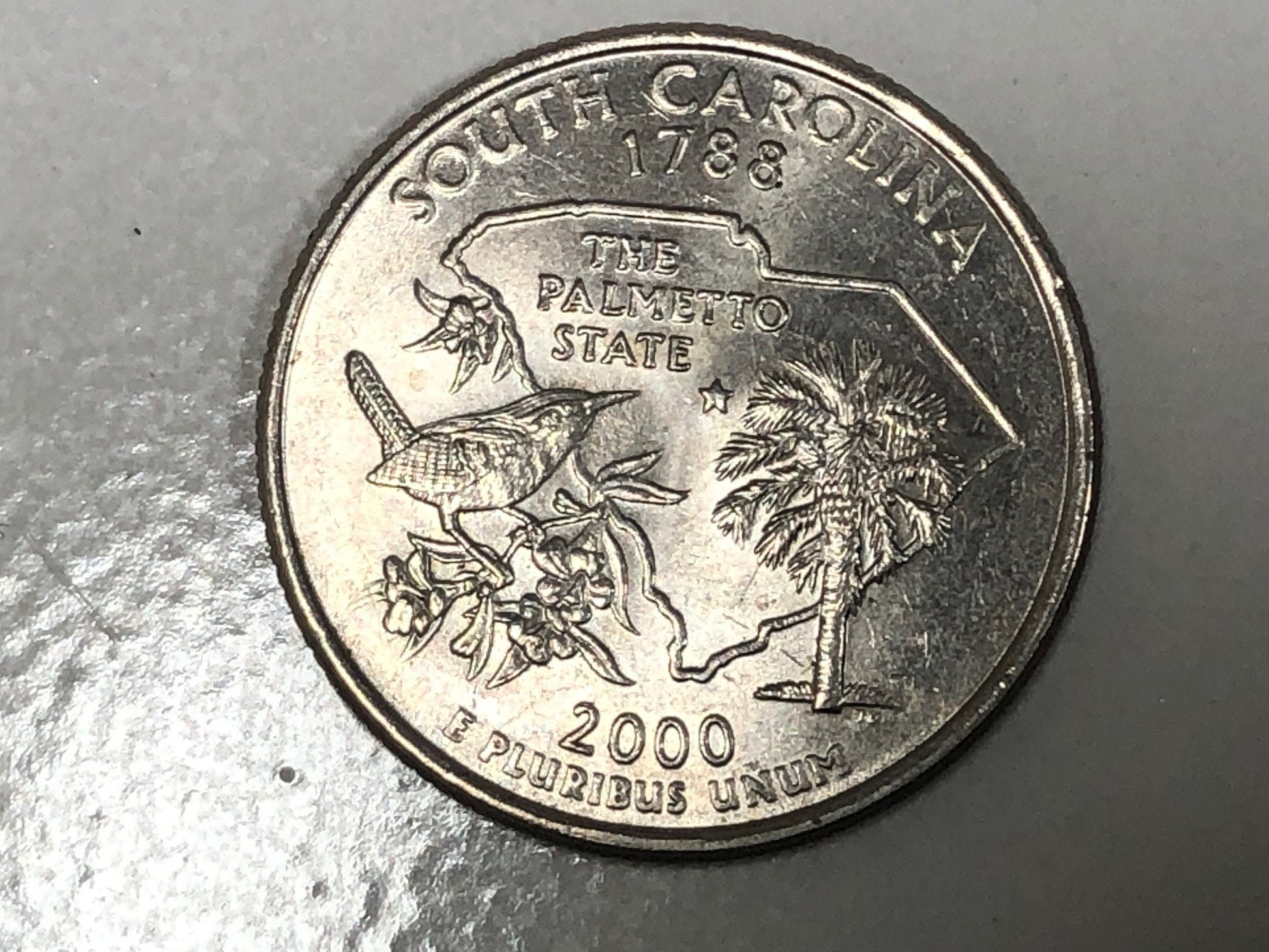 South Carolina Ring State Quarter Coin Ring - Hand Made