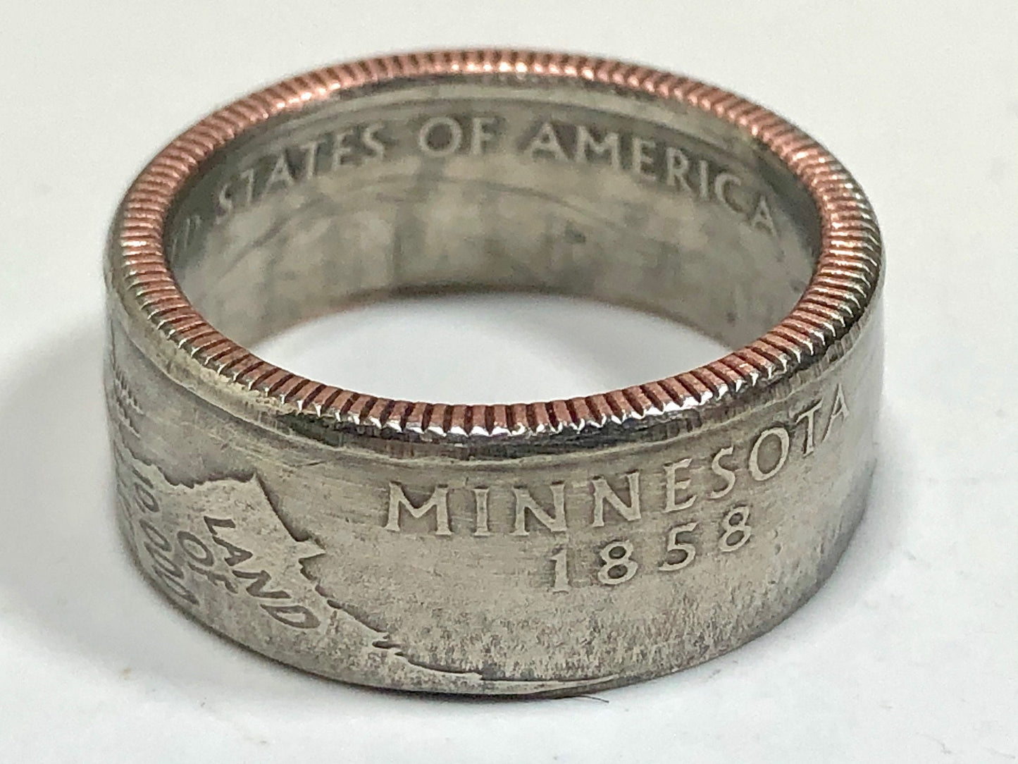 Minnesota Ring State Quarter Coin Ring Hand Made