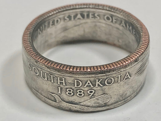 South Dakota Ring State Quarter Coin Ring Hand Made
