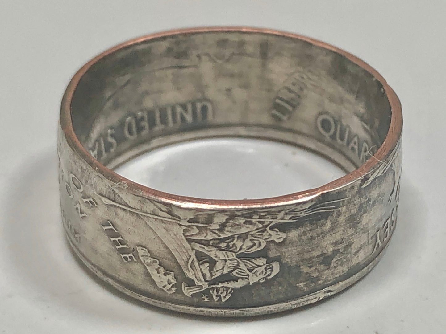 New Jersey Ring State Quarter Coin Ring Hand Made