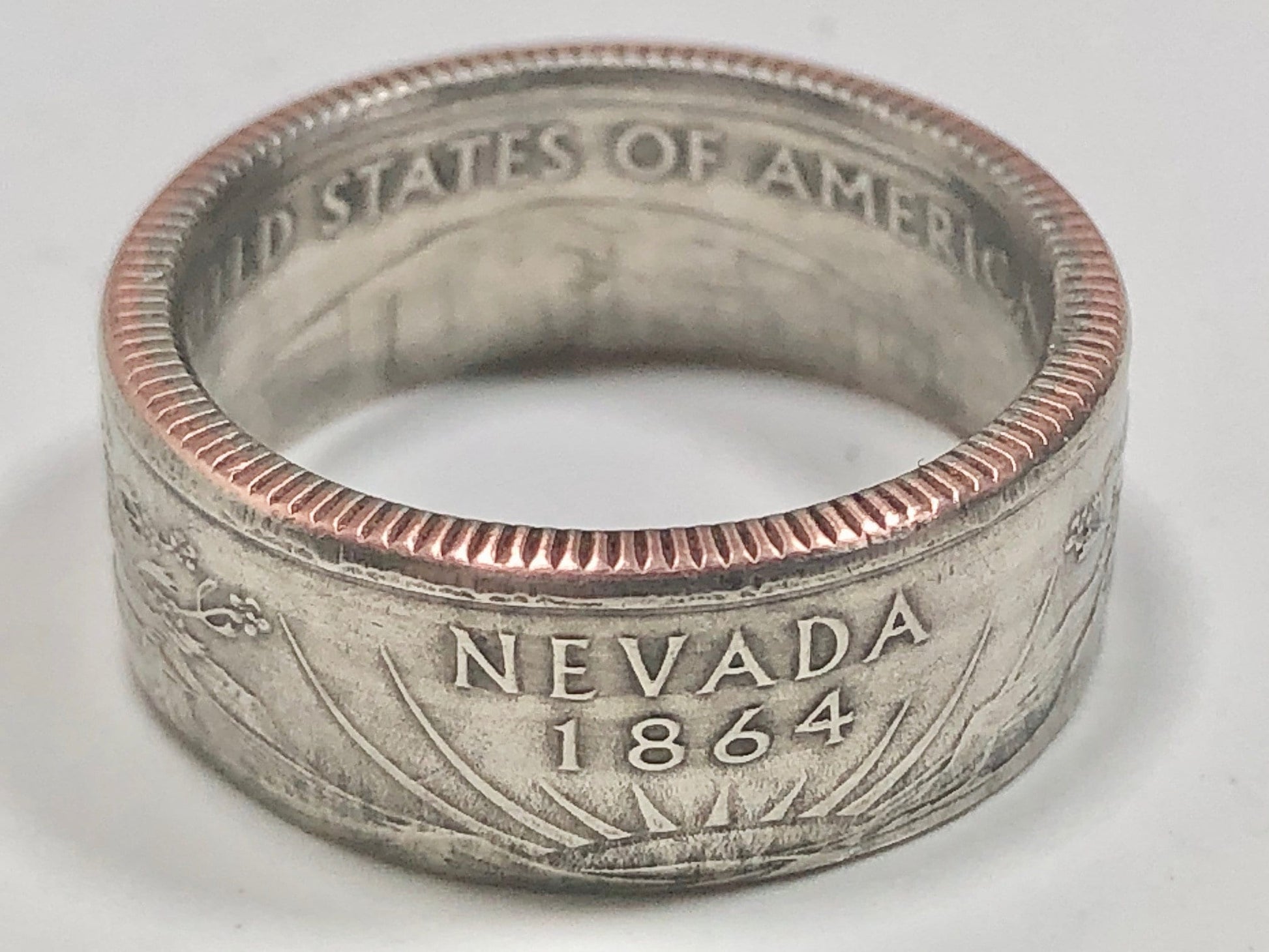 Nevada Ring State Quarter Coin Ring Hand Made