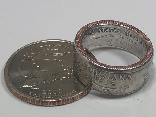 Louisiana Ring State Quarter Coin Ring