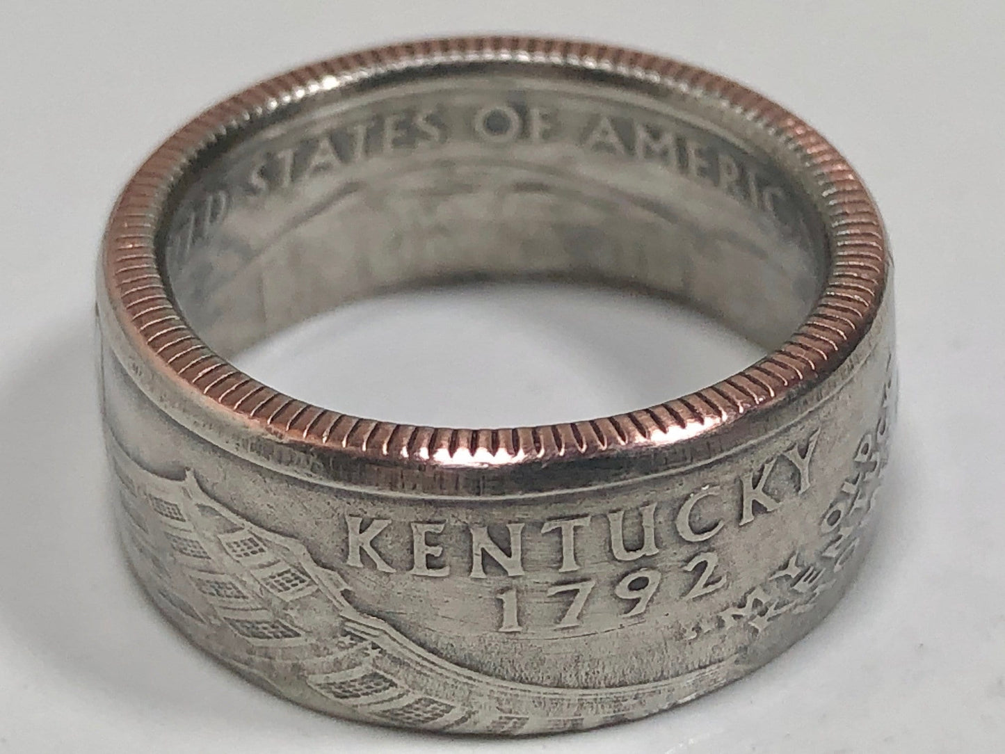 Kentucky Ring State Quarter Coin Ring Hand Made