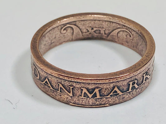 Denmark Coin Ring Handmade Danish Personal Charm Jewelry Ring Gift For Friend Coin Ring Gift For Him Her World Coin Collector