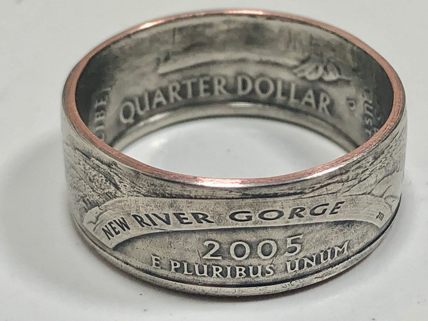 USA Ring West Virginia State Quarter Coin Ring Hand Made