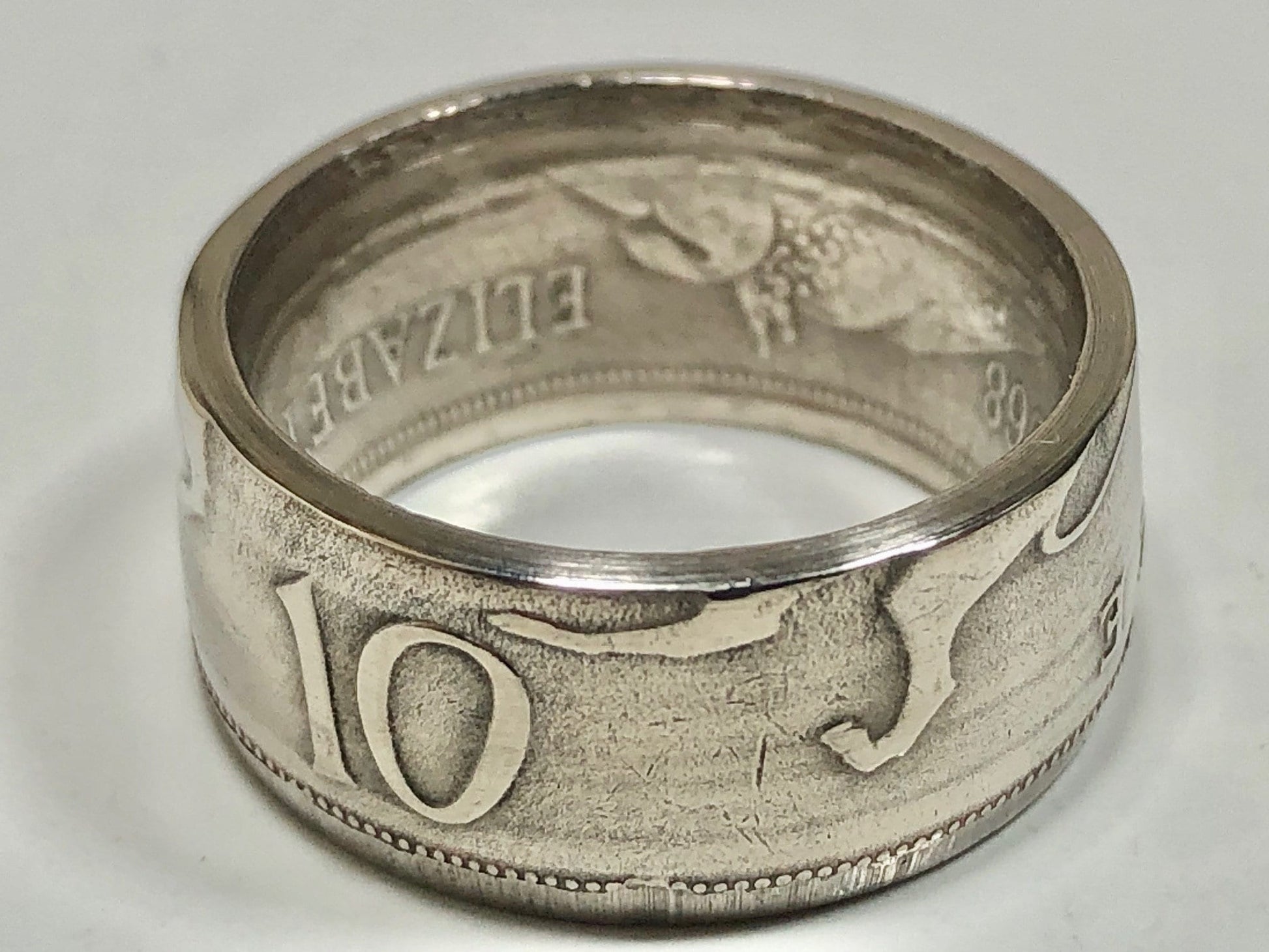 Britain Ring 10 New Pence England British Coin Ring Handmade Personal Jewelry Ring Gift For Friend Gift For Him Her World Coin Collector