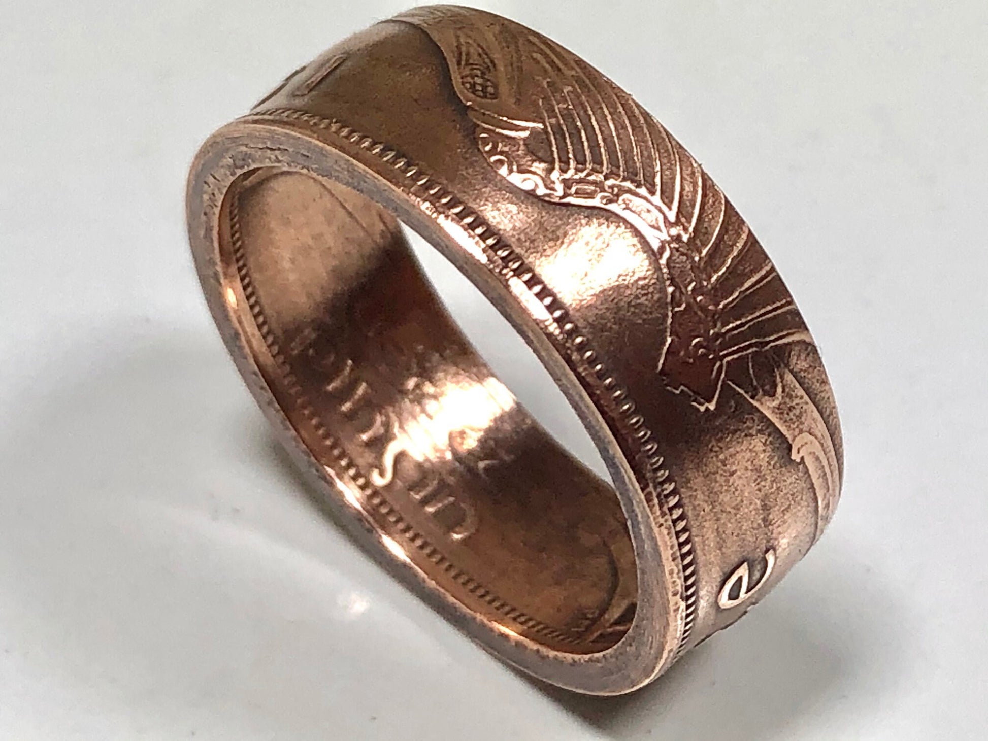 Ireland Coin Ring 2 Pence Irish Eire Harp Lucky Irish Handmade Custom For Gift For Friend Coin Ring Gift For Him Coin Collector, World Coins