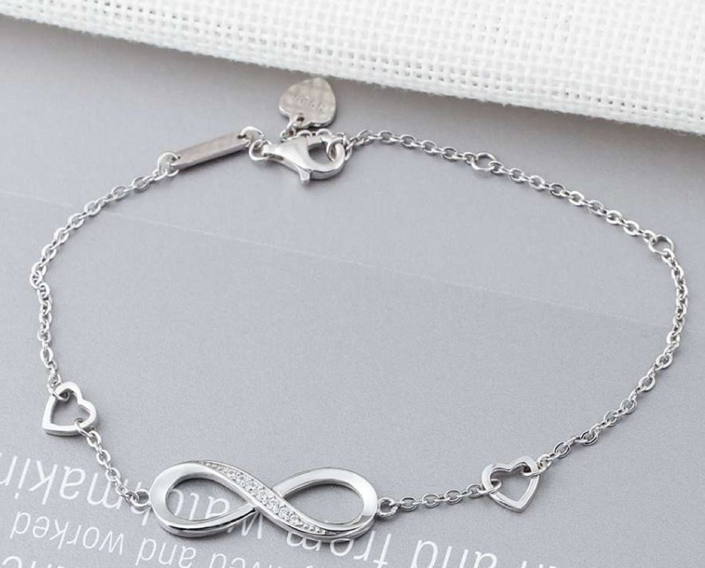 Sterling Silver Infinity Bracelet for Women - Friendship Bracelets & Bangles, Mother's Day, Just Because