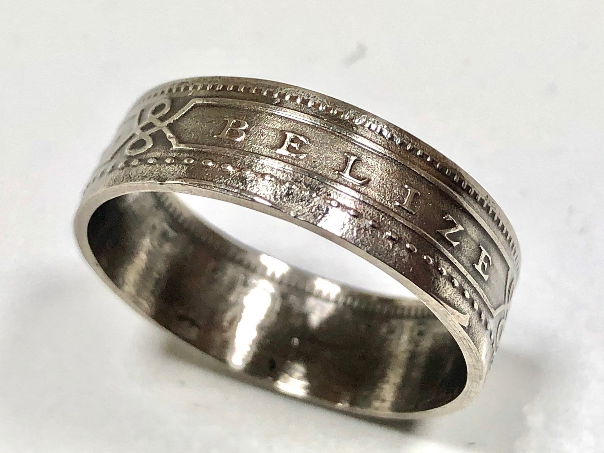 Belize Ring Belize 25 Cent Coin Ring Handmade Personal Jewelry Charm Ring Gift For Friend Coin Ring Gift For Him Her World Coin Collector