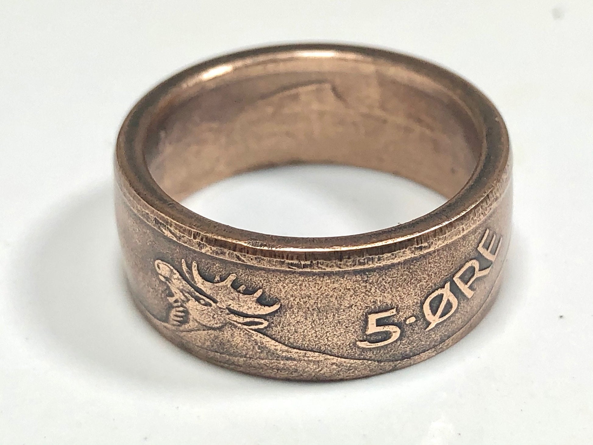 Norway 5 Ore Norwegian Coin Ring Handmade Personal Jewelry Ring Gift For Friend Coin Ring Gift For Him Her World Coin Collector