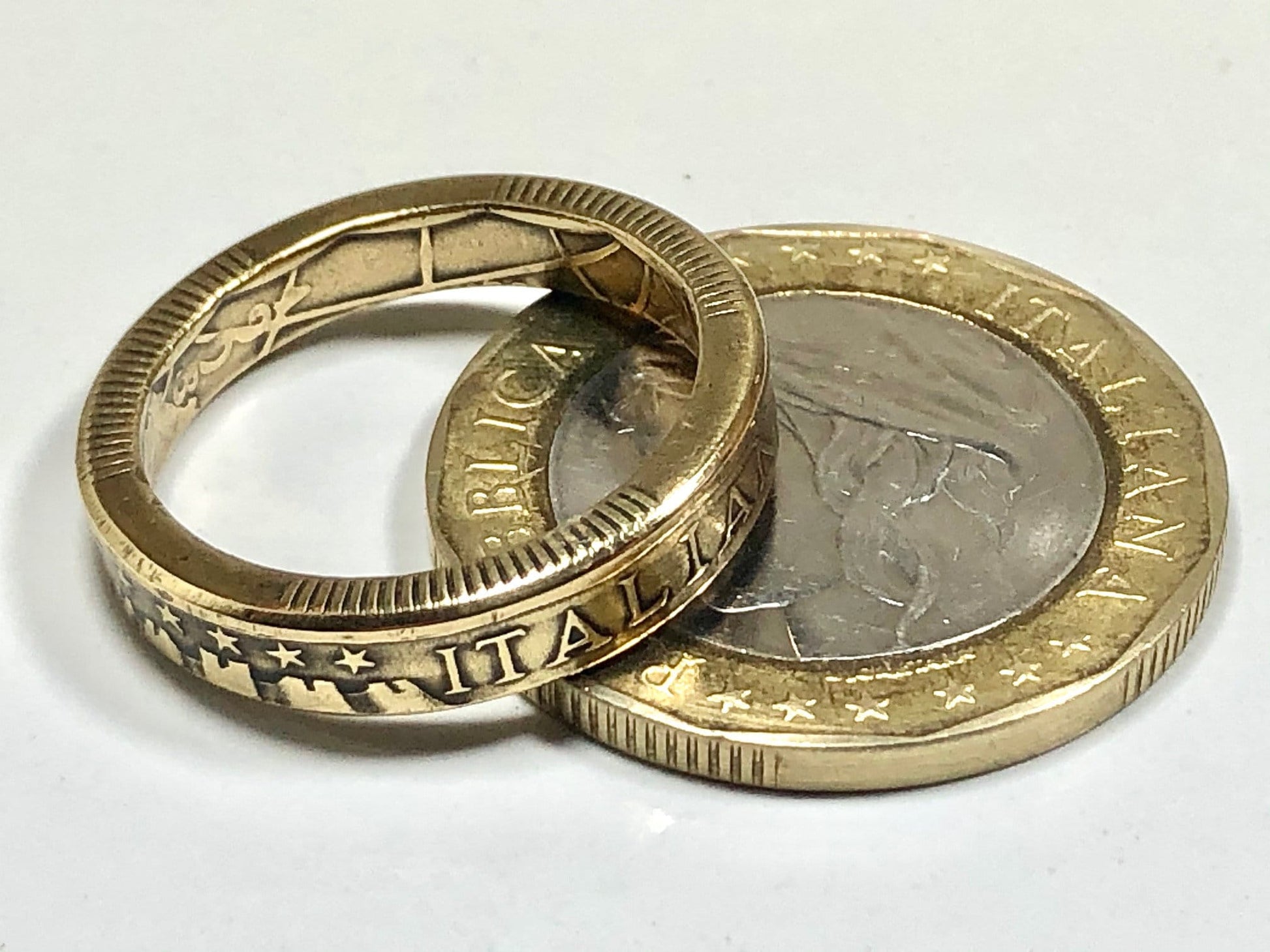 Italy Coin Ring Italian Vintage 1000 Lire Ring Handmade Personal Custom Ring Gift For Friend Coin Ring Gift For Him Her World Coin Collector