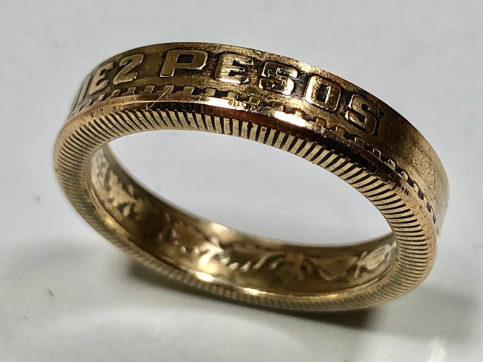 Vintage Mexico Ring Mexican 10 Peso Coin Ring Handmade Personal Jewelry Ring Gift For Friend Coin Ring Gift For Him Her World Coin Collector
