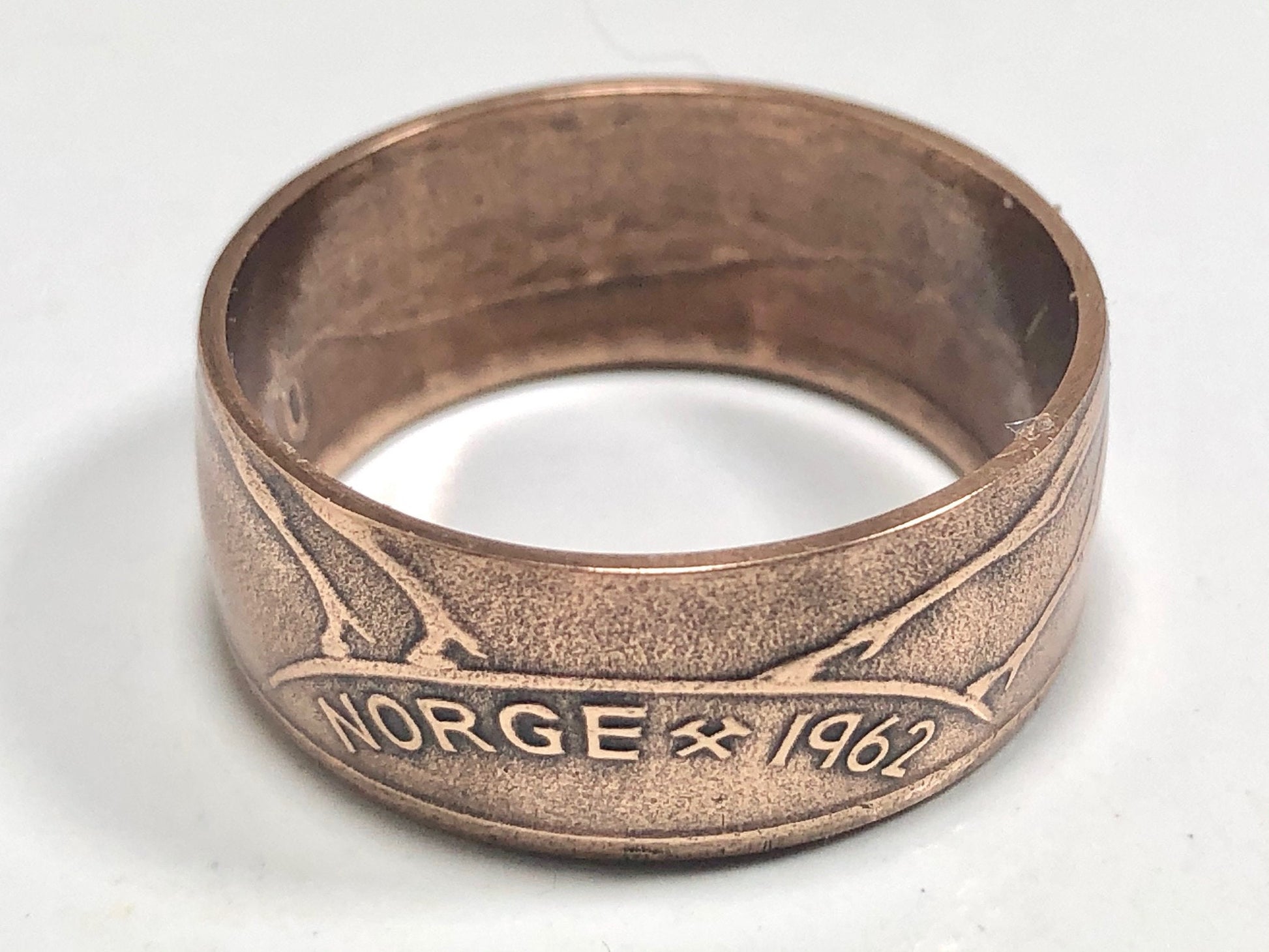 Norway 5 Ore Norwegian Coin Ring Handmade Personal Jewelry Ring Gift For Friend Coin Ring Gift For Him Her World Coin Collector