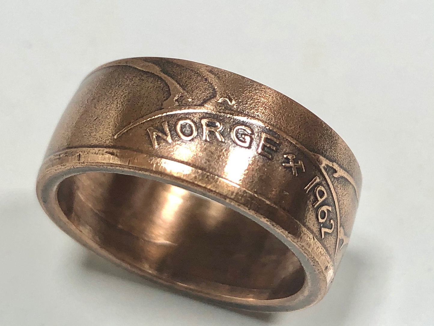 Norway 5 Ore Norwegian Coin Ring Handmade Personal Jewelry Ring Gift For Friend Coin Ring Gift For Him Her World Coin Collector