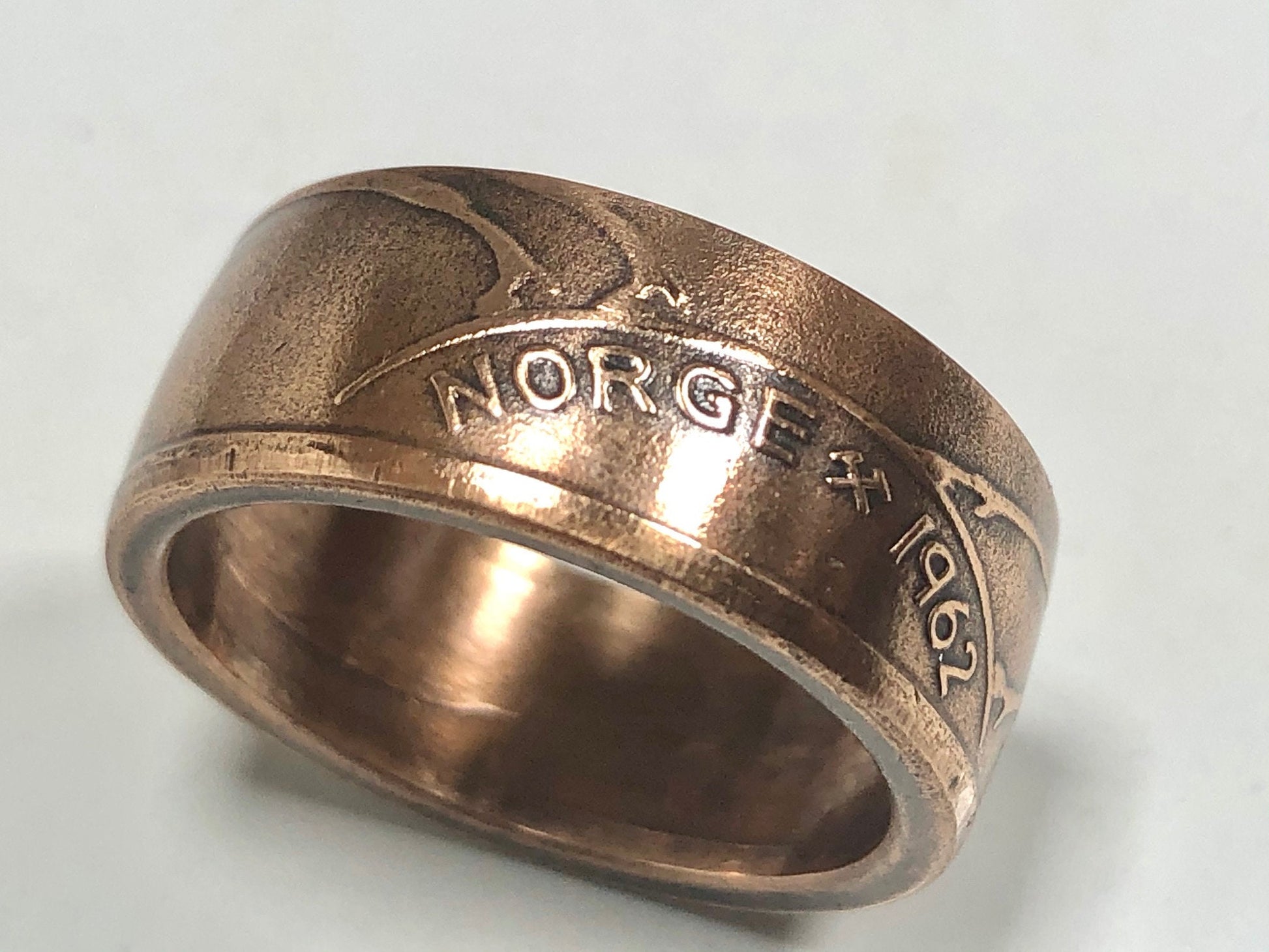 Norway 5 Ore Norwegian Coin Ring Handmade Personal Jewelry Ring Gift For Friend Coin Ring Gift For Him Her World Coin Collector