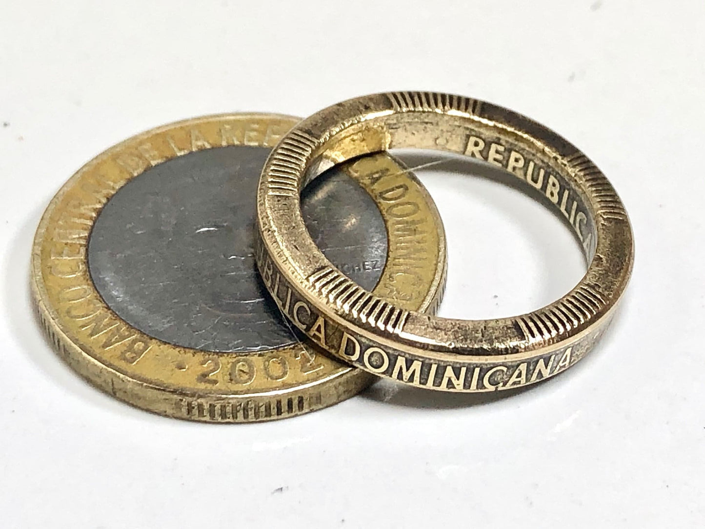 Dominican Coin Ring Dominica 5 Pesos Handmade Personal Vintage Charm Jewelry Ring Gift For Friend Ring Gift For Him Her World Coin Collector