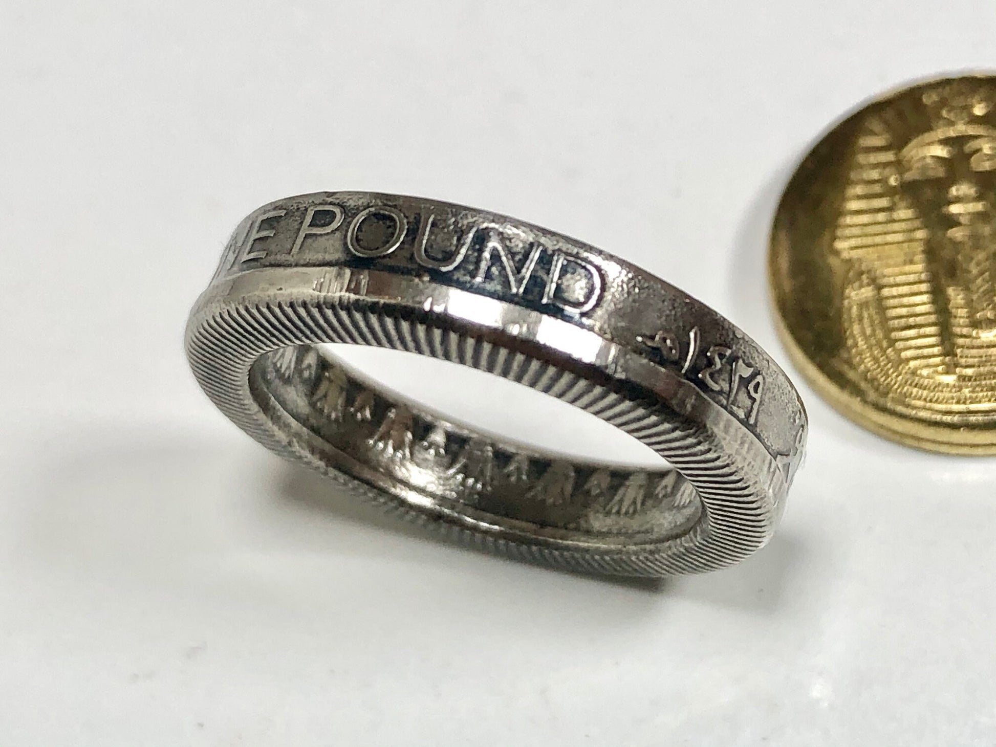 Egypt Coin Ring Egyptian 1 Pound Handmade Personal Custom Charm Ring Gift For Friend Coin Ring Gift For Him Her World Coin Collector