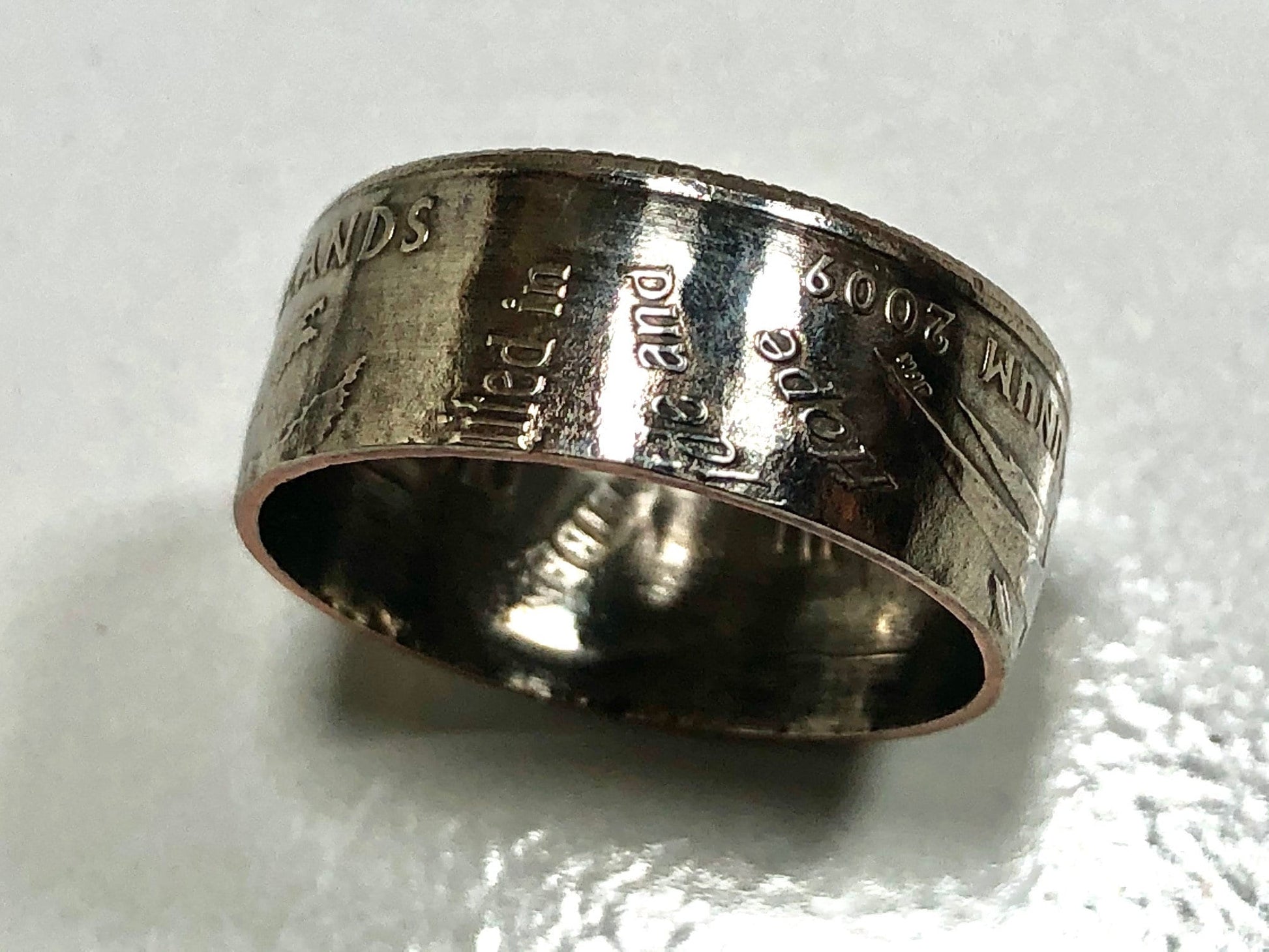 USA Ring U.S. Virgin Islands Quarter Coin Ring