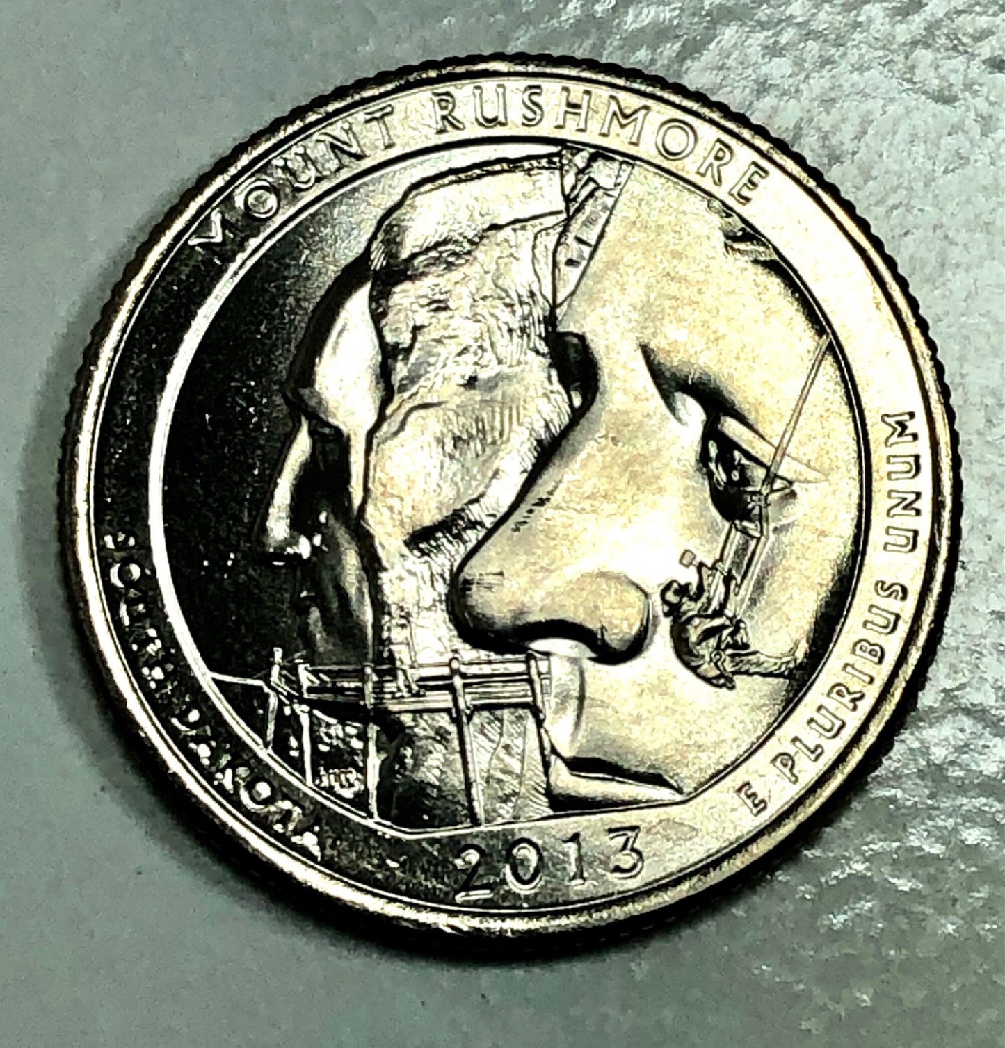 USA Ring South Dakota Mount Rushmore Quarter Coin Ring