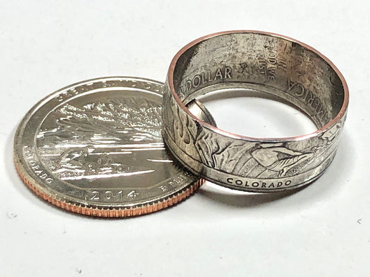 USA Ring Colorado Great Sand Dunes National Park Quarter Coin Ring