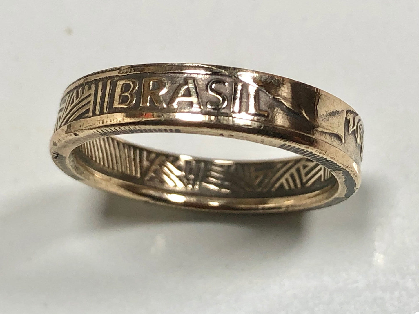 Brazil Coin Ring Vintage Brazilian 1 Real Handmade Personal Jewelry Ring Gift For Friend Coin Ring Gift For Him Her World Coin Collector