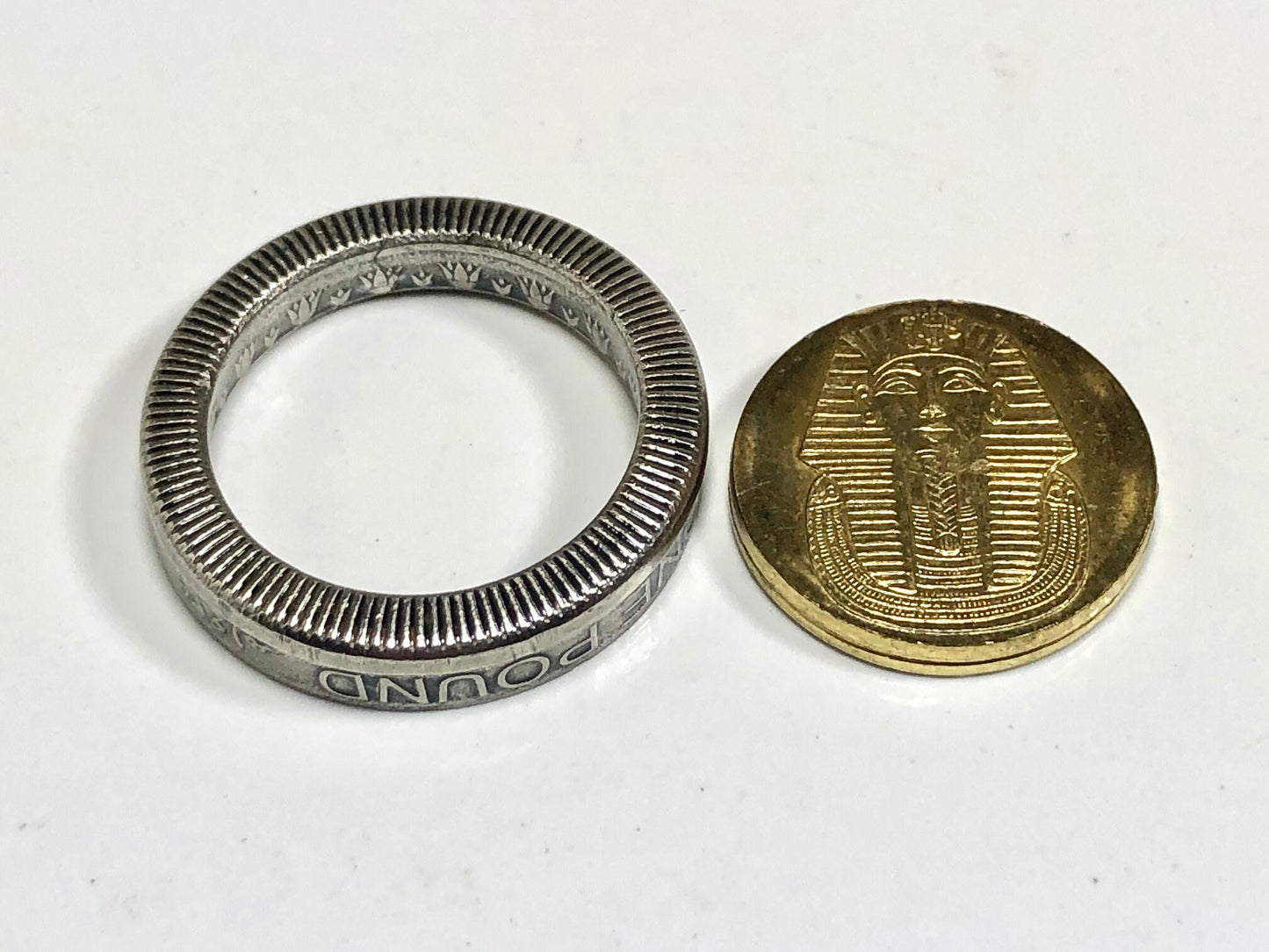 Egypt Coin Ring Egyptian 1 Pound Handmade Personal Custom Charm Ring Gift For Friend Coin Ring Gift For Him Her World Coin Collector