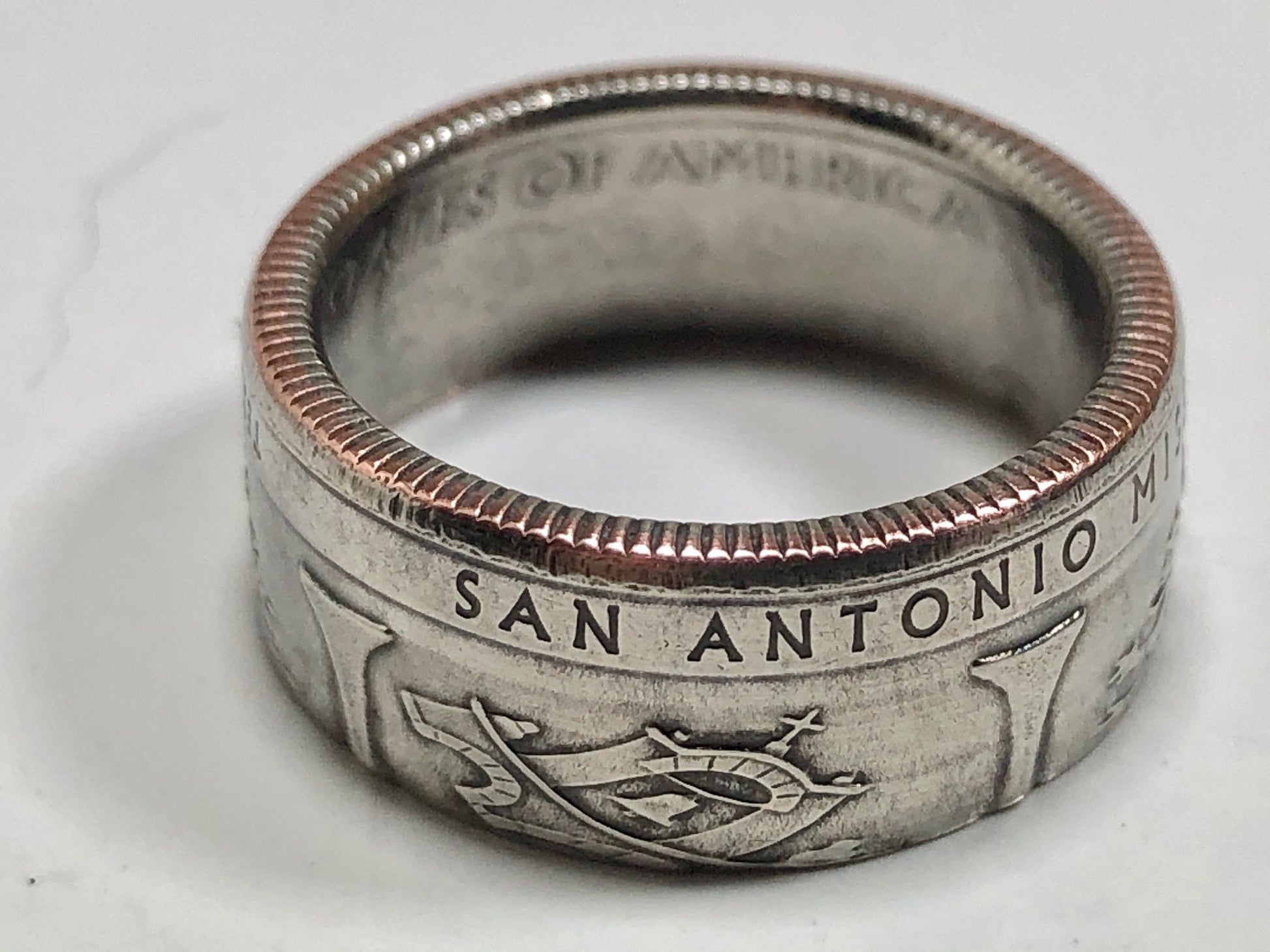 USA Ring Texas San Antonio Missions National Park Quarter Coin Ring