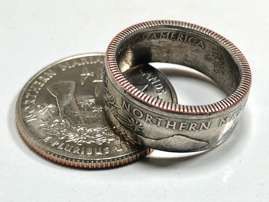 USA Ring Northern Mariana Islands Quarter Coin Ring