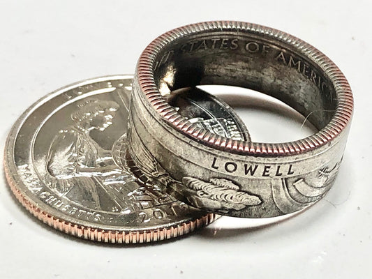 USA Ring Massachusetts Lowell National Historical Park Coin Ring
